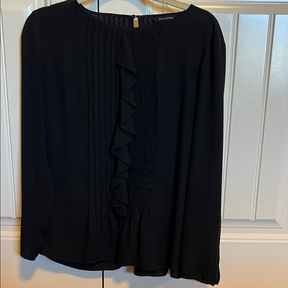 Black Ruffled Blouse - Picture 2 of 9